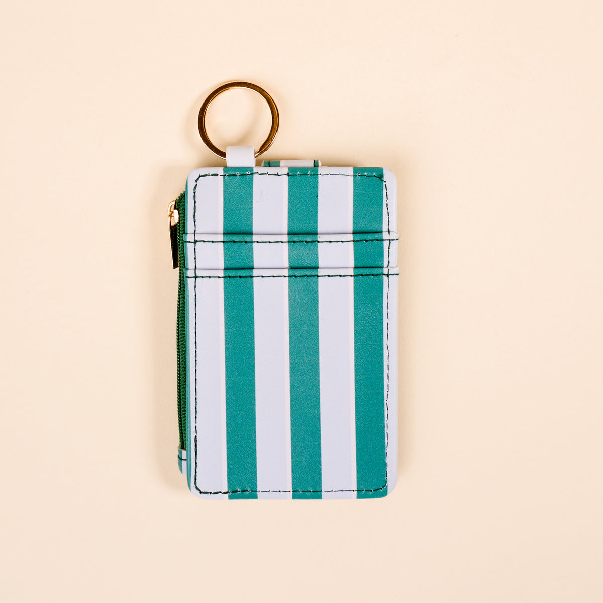 Sicily Stripes Teal Keychain Wallet
