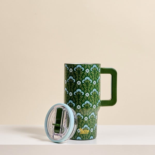 Everbloom Forest Green 20 oz Lifestyle Flip Straw Tumbler