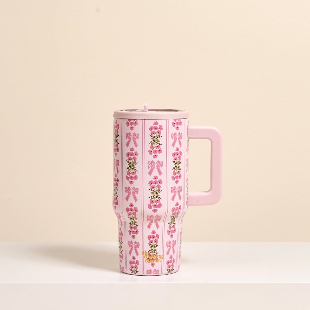 Oh So Fancy Pink 20 oz Lifestyle Flip Straw Tumbler