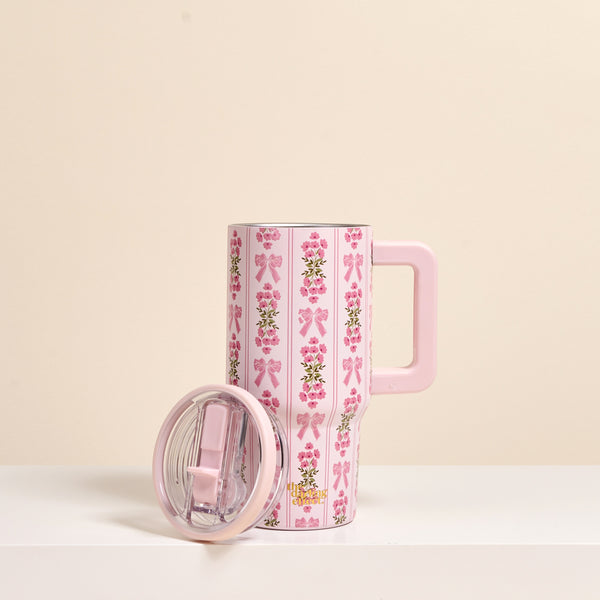 Oh So Fancy Pink 20 oz Lifestyle Flip Straw Tumbler