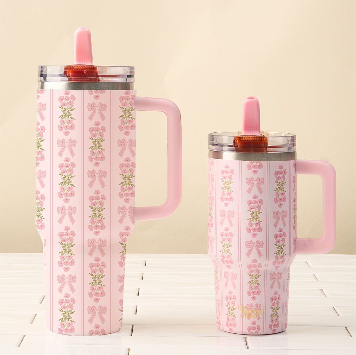 Oh So Fancy Pink 40 oz Lifestyle Flip Straw Tumbler