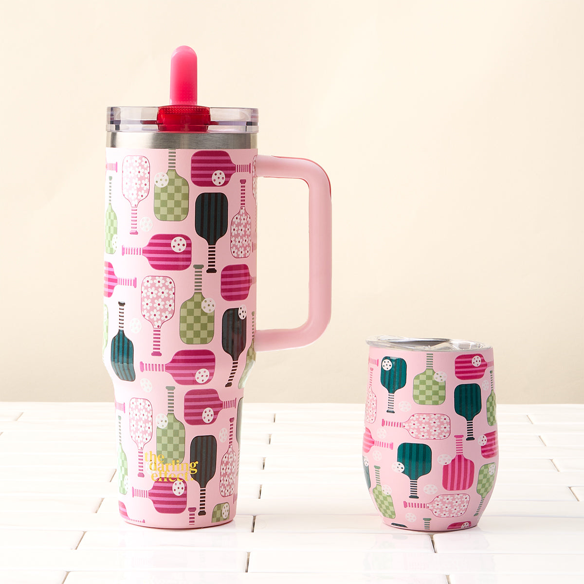 Pickleball Party 40 oz Lifestyle Flip Straw Tumbler