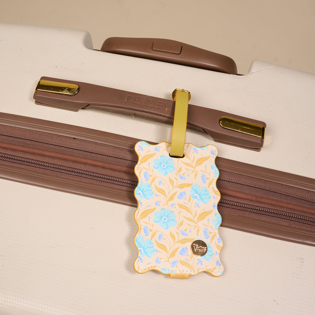 Poppin' Petals Aqua Jetsetter Luggage Tag