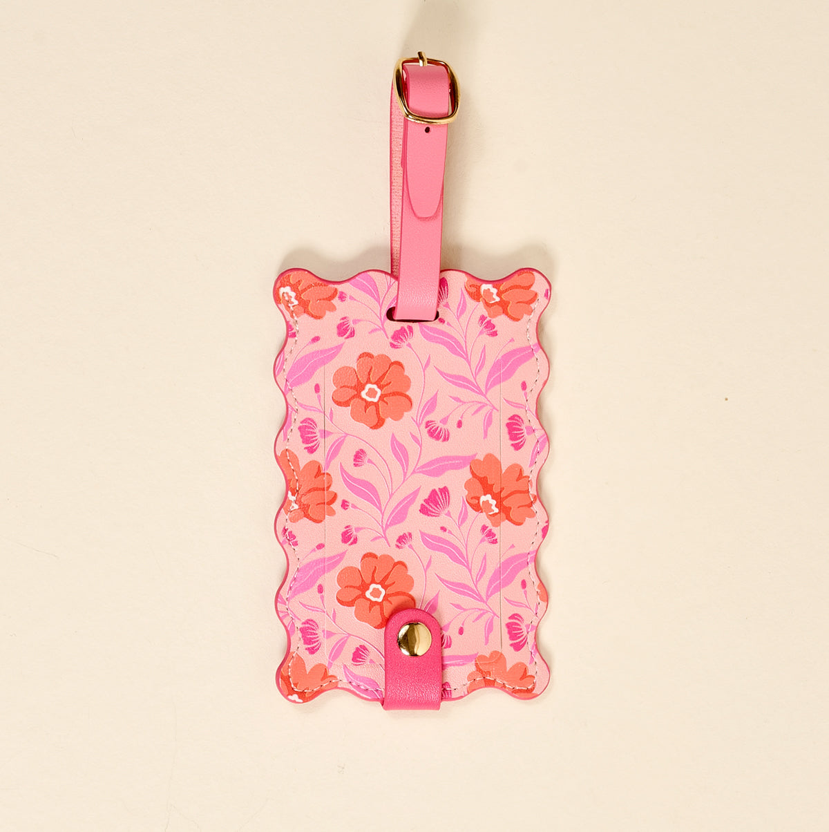 Poppin' Petals Hot Pink Jetsetter Luggage Tag