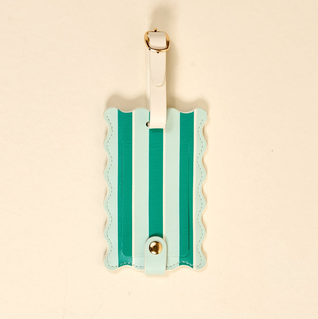 Sicily Stripes Teal Jetsetter Luggage Tag – The Darling Effect