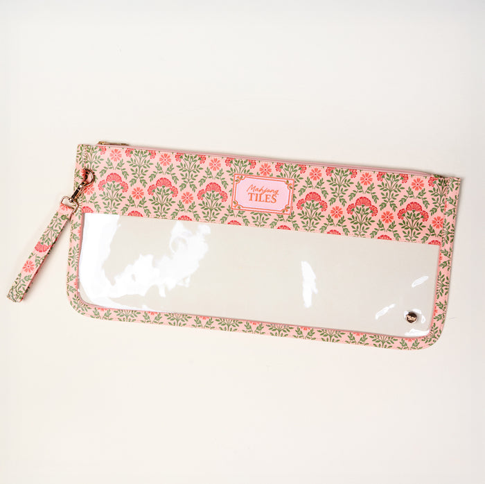 Everbloom Dusty Rose Mahjong Tile Keeper Pouch