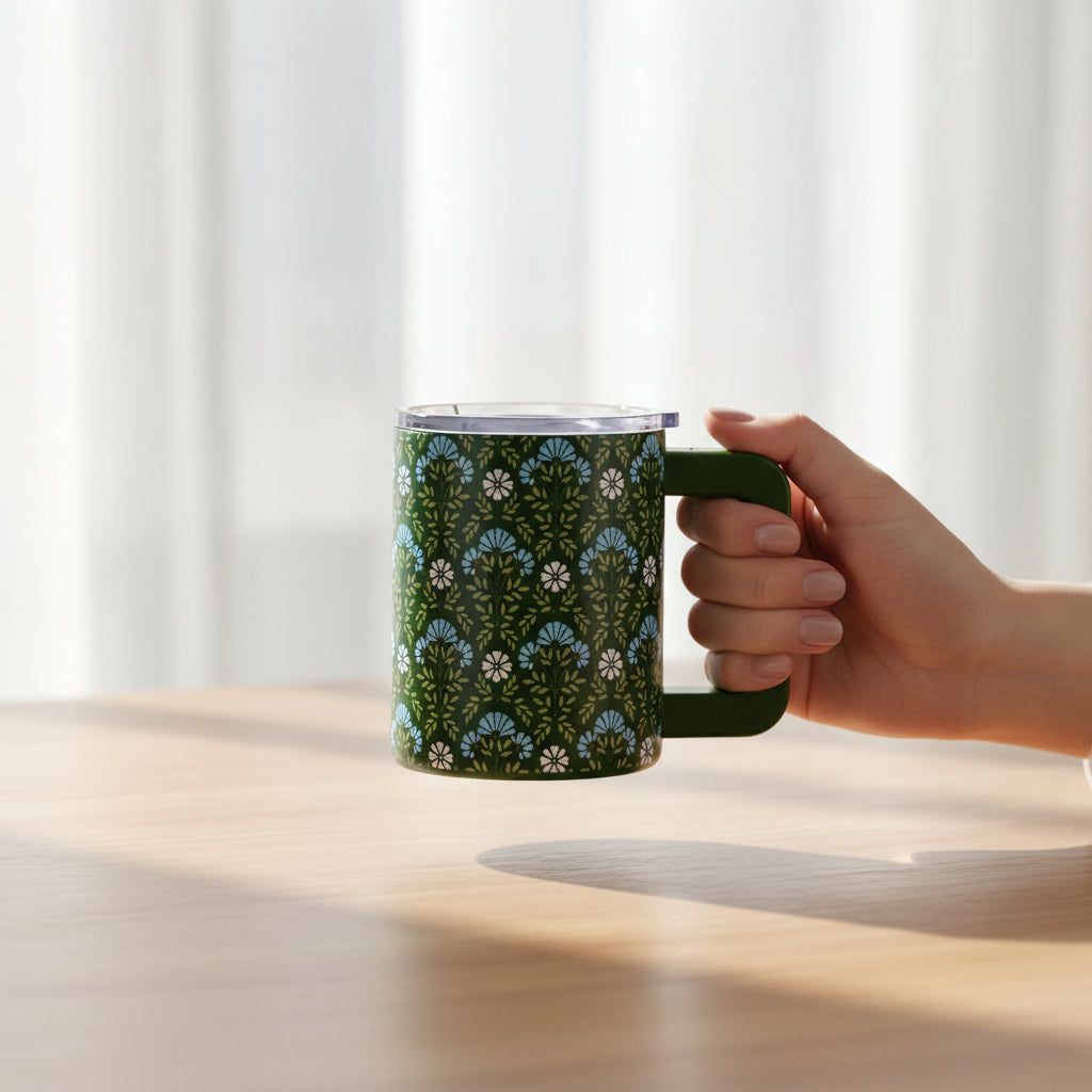 Everbloom Forest Green 14 oz Insulated Mug