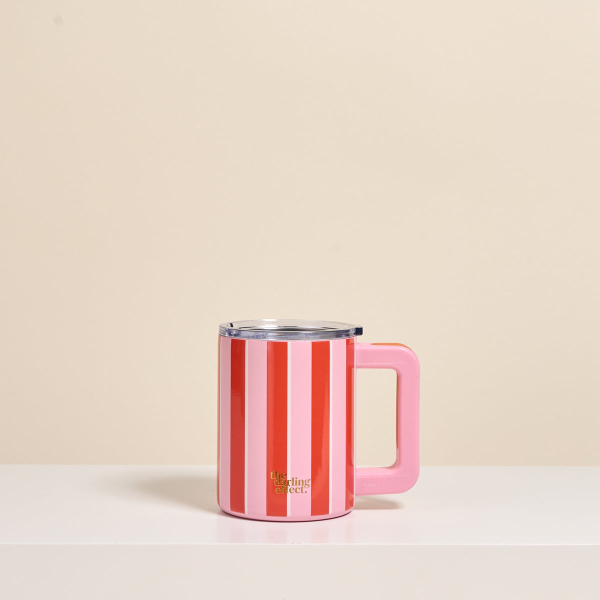Sicily Stripes Pink 14 oz Insulated Mug