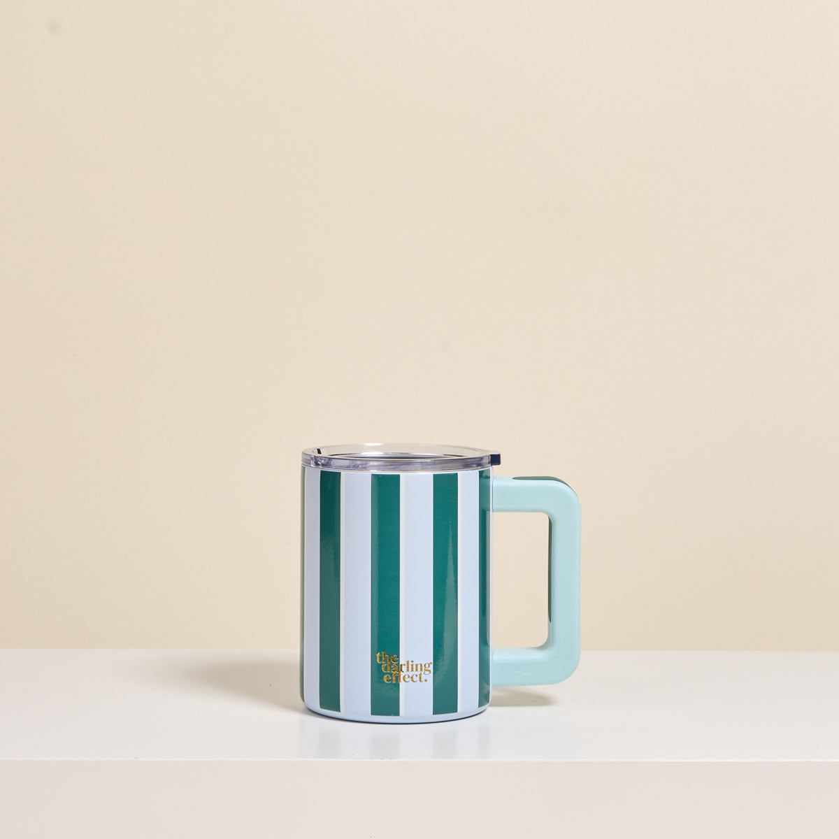 Sicily Stripes Teal 14 oz Insulated Mug