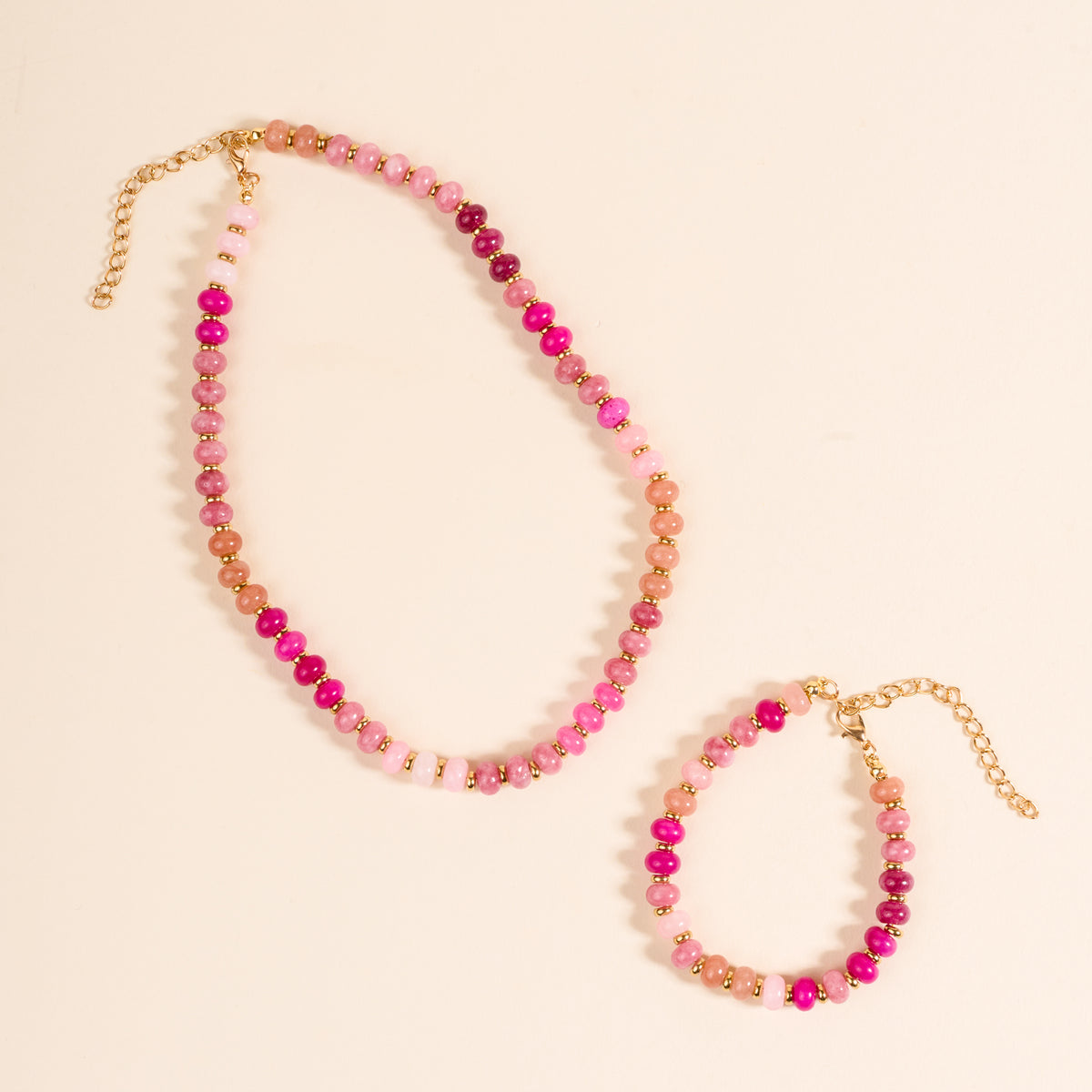 Pretty Pinks Stone Candy Necklace