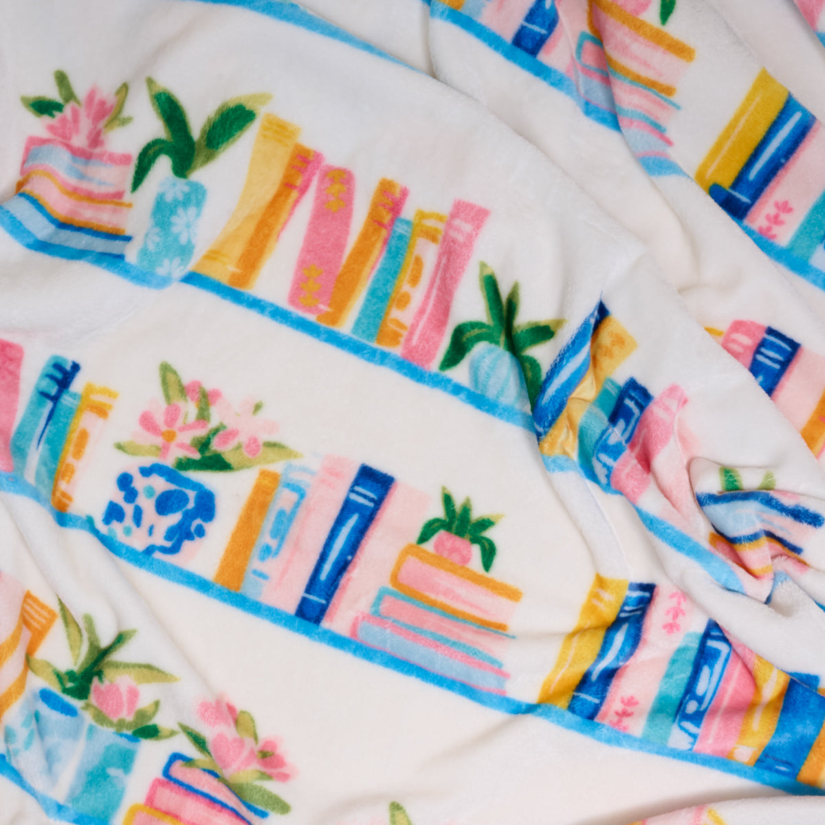 Book Shelfie Snuggle Up Plush Blanket
