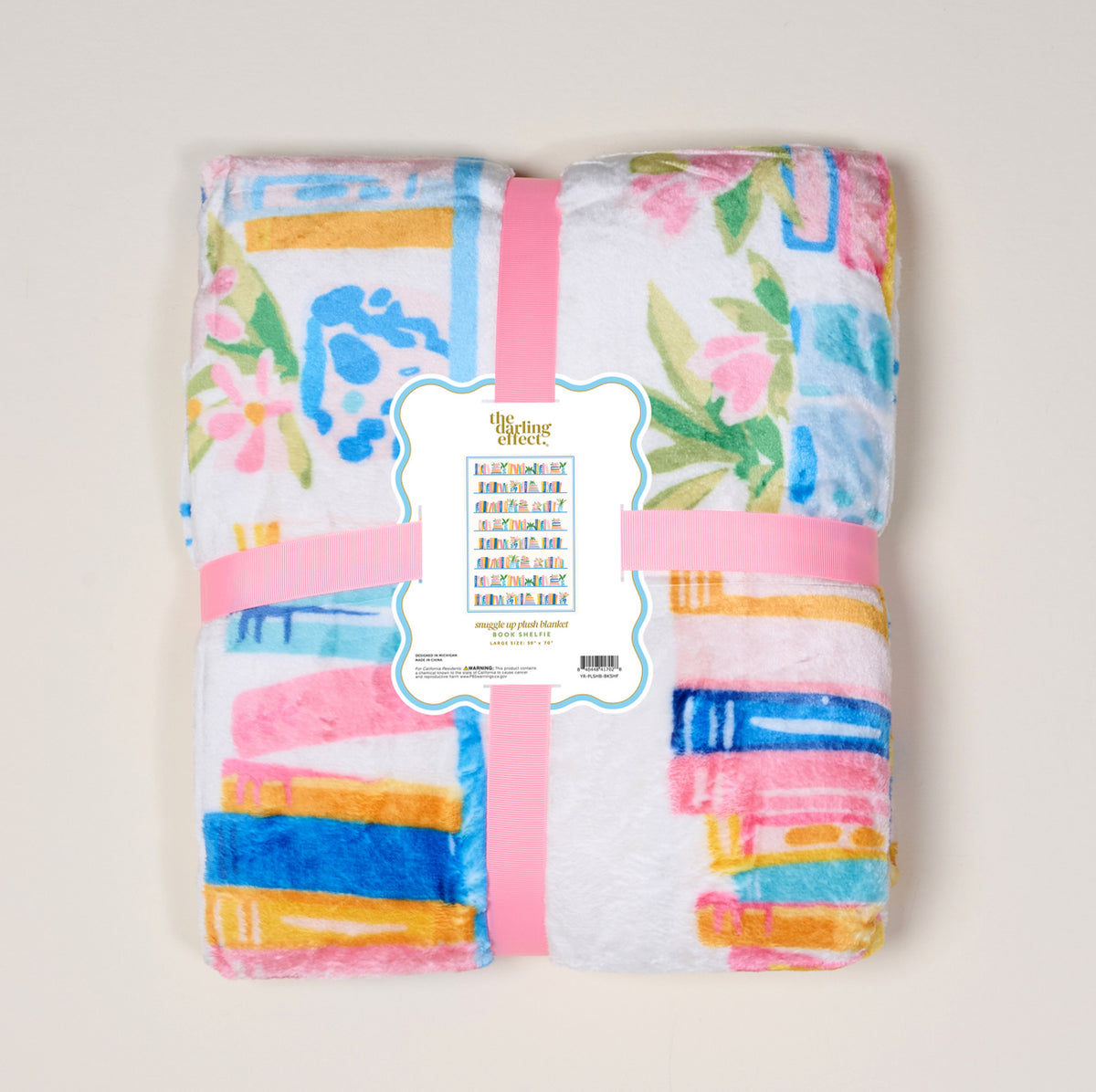 Book Shelfie Snuggle Up Plush Blanket