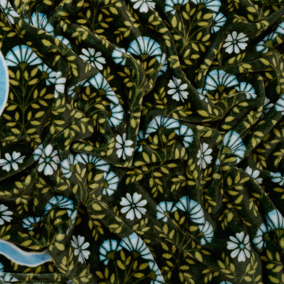 Everbloom Forest Green Snuggle Up Plush Blanket