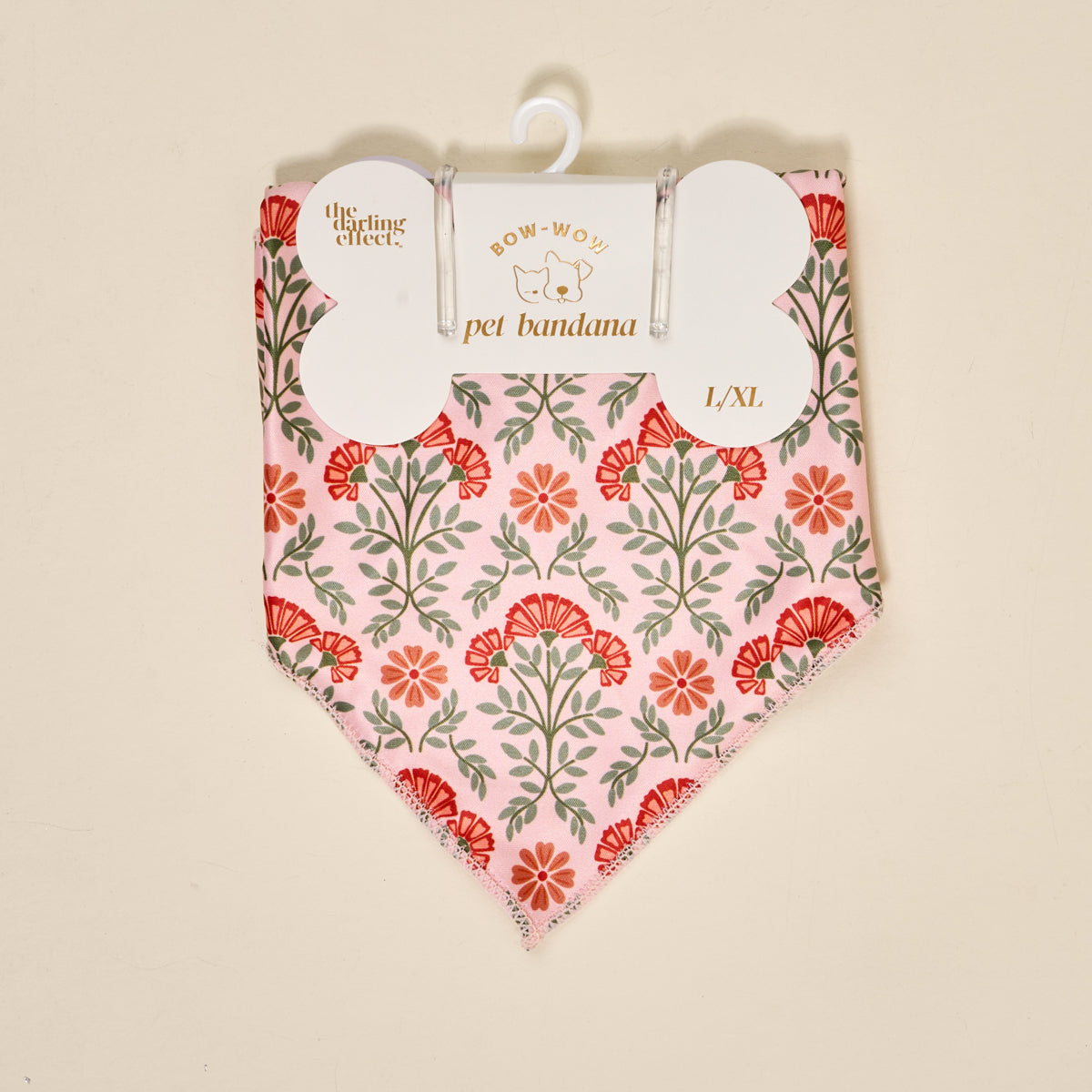 Wow Pet Bandana-Everbloom Dusty Rose Bow