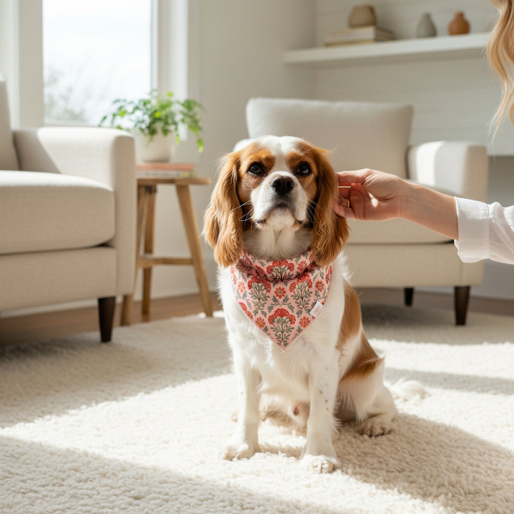 Wow Pet Bandana-Everbloom Dusty Rose Bow