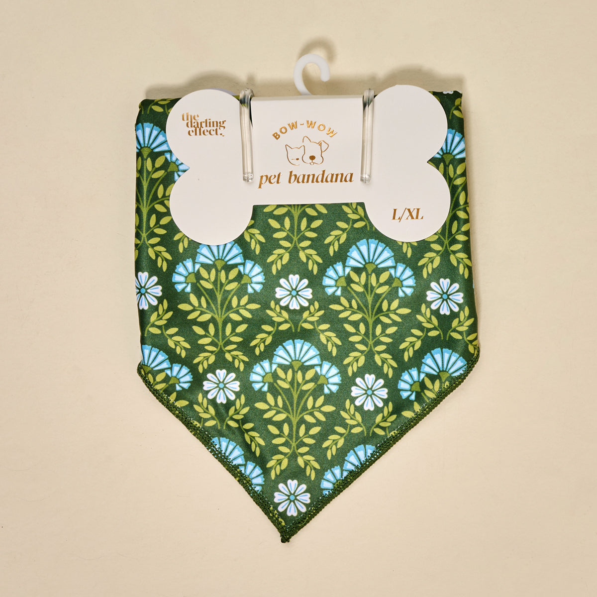 Wow Pet Bandana-Everbloom Forest Green Bow