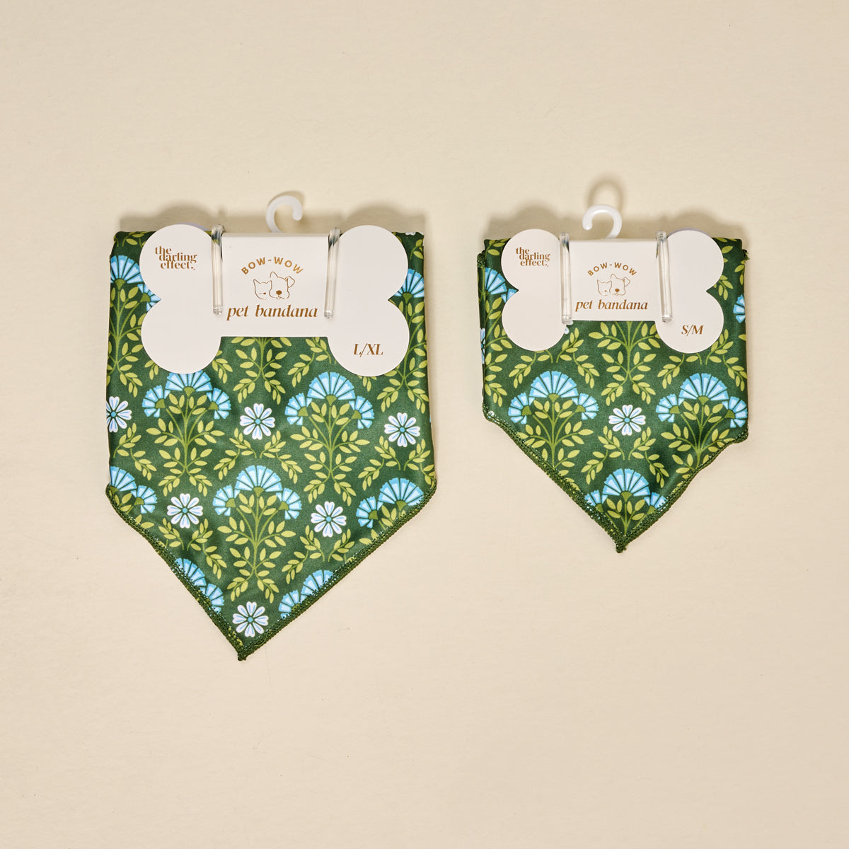 Wow Pet Bandana-Everbloom Forest Green Bow