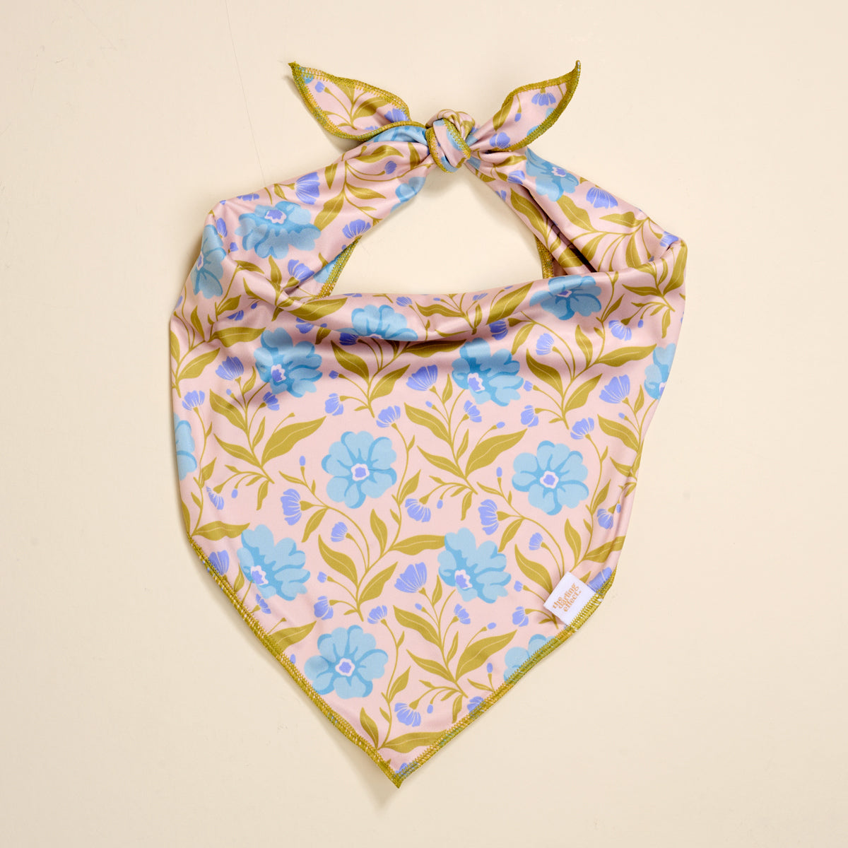 Wow Pet Bandana-Poppin' Petals Aqua Bow