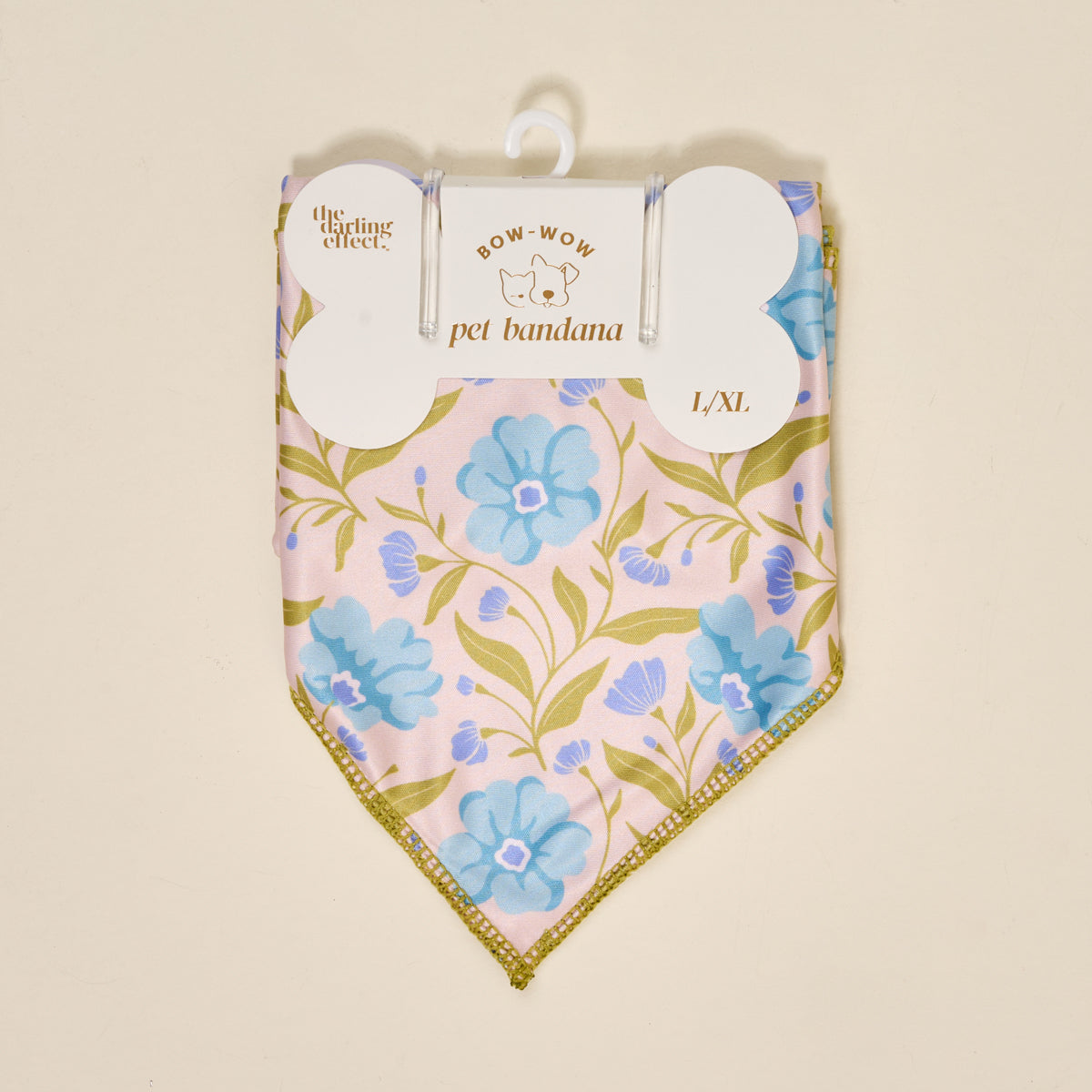 Wow Pet Bandana-Poppin' Petals Aqua Bow