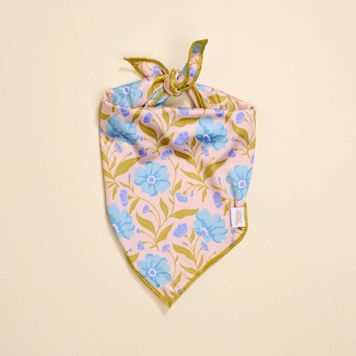 Wow Pet Bandana-Poppin' Petals Aqua Bow