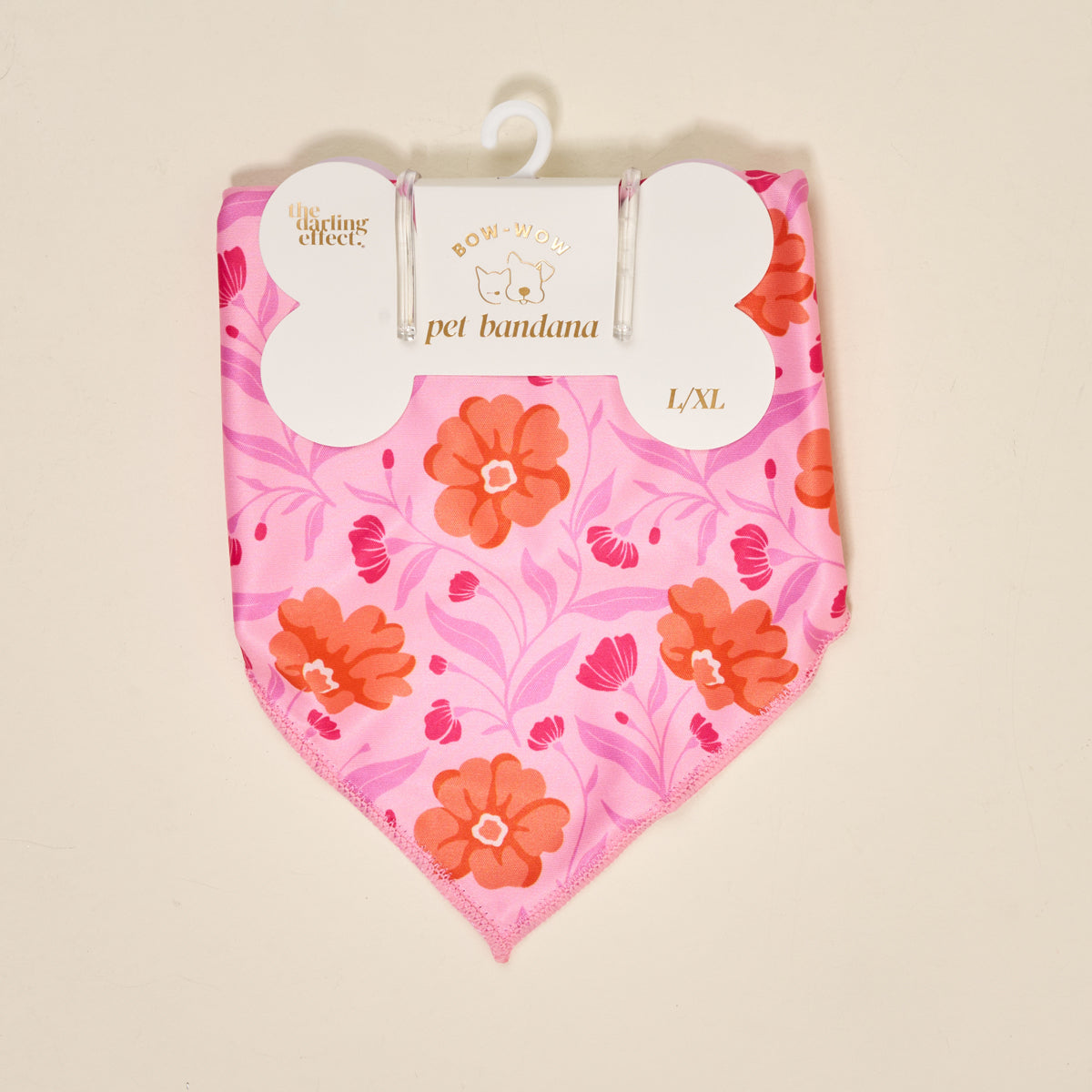 Bow-Wow Pet Bandana-Poppin' Petals Hot Pink
