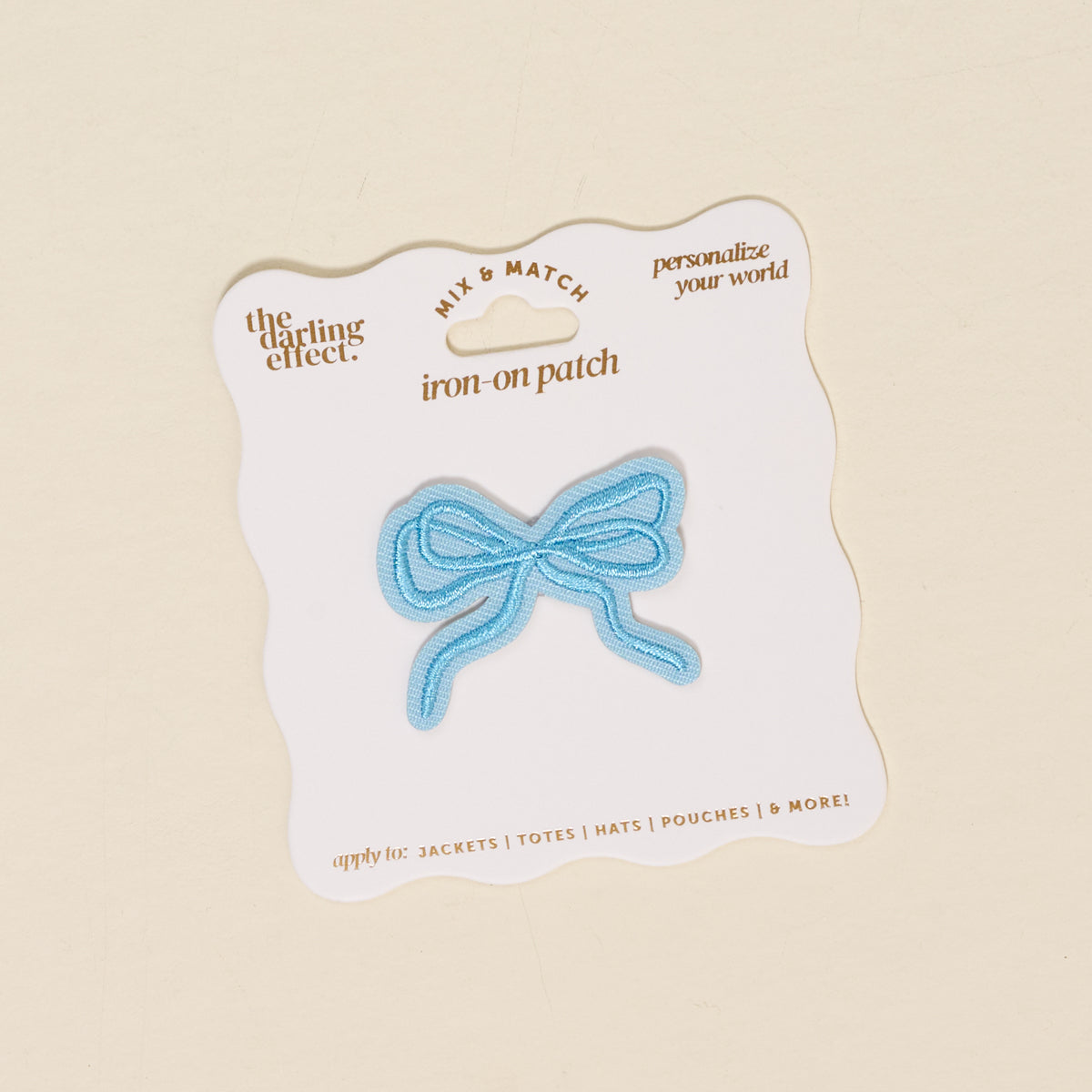 Bow Blue Mix & Match Iron-On Patch