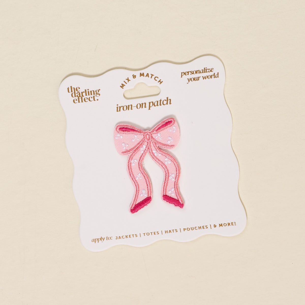 Bow Pink Mix & Match Iron-On Patch