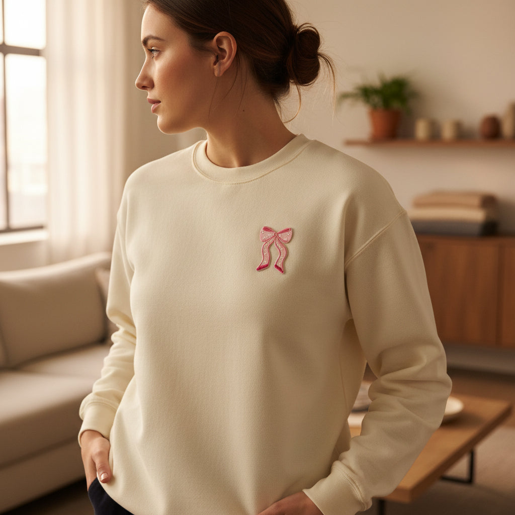 Bow Pink Mix & Match Iron-On Patch