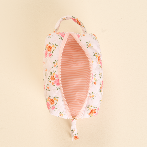 Endless Daydream Cream Essentials Quilted Cosmetic Pouch