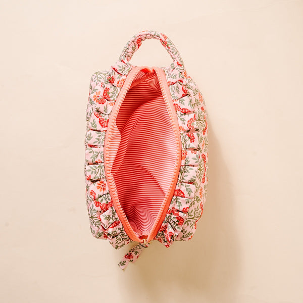 Everbloom Dusty Rose Essentials Quilted Cosmetic Pouch