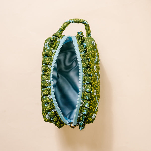 Everbloom Forest Green Essentials Quilted Cosmetic Pouch