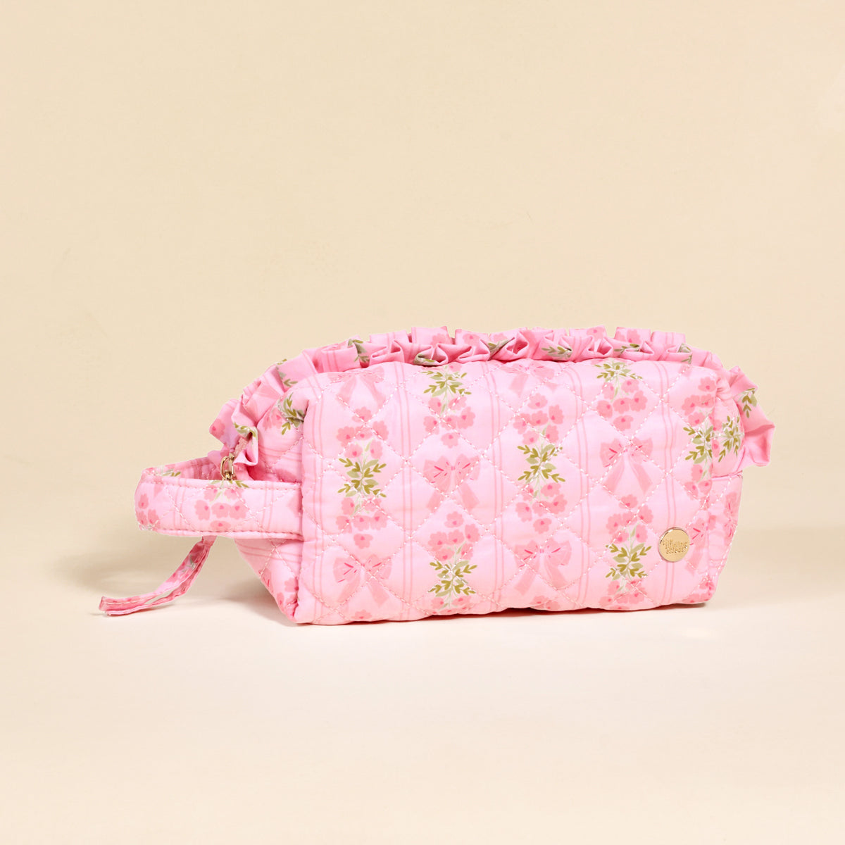 Oh So Fancy Pink Essentials Quilted Cosmetic Pouch
