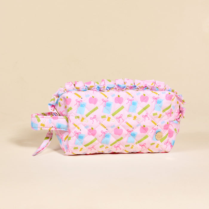 School's In Session Essentials Quilted Cosmetic Pouch