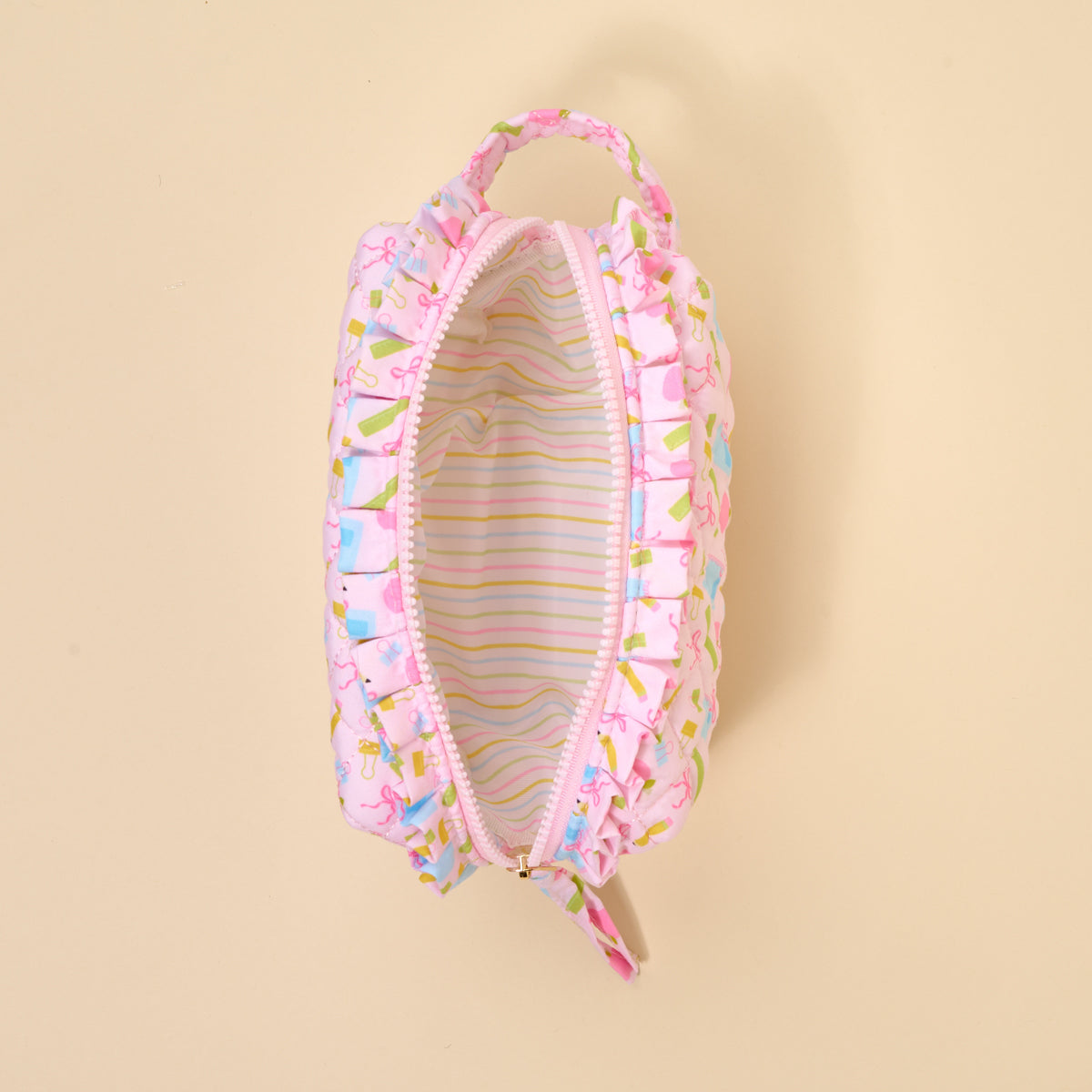 School's In Session Essentials Quilted Cosmetic Pouch