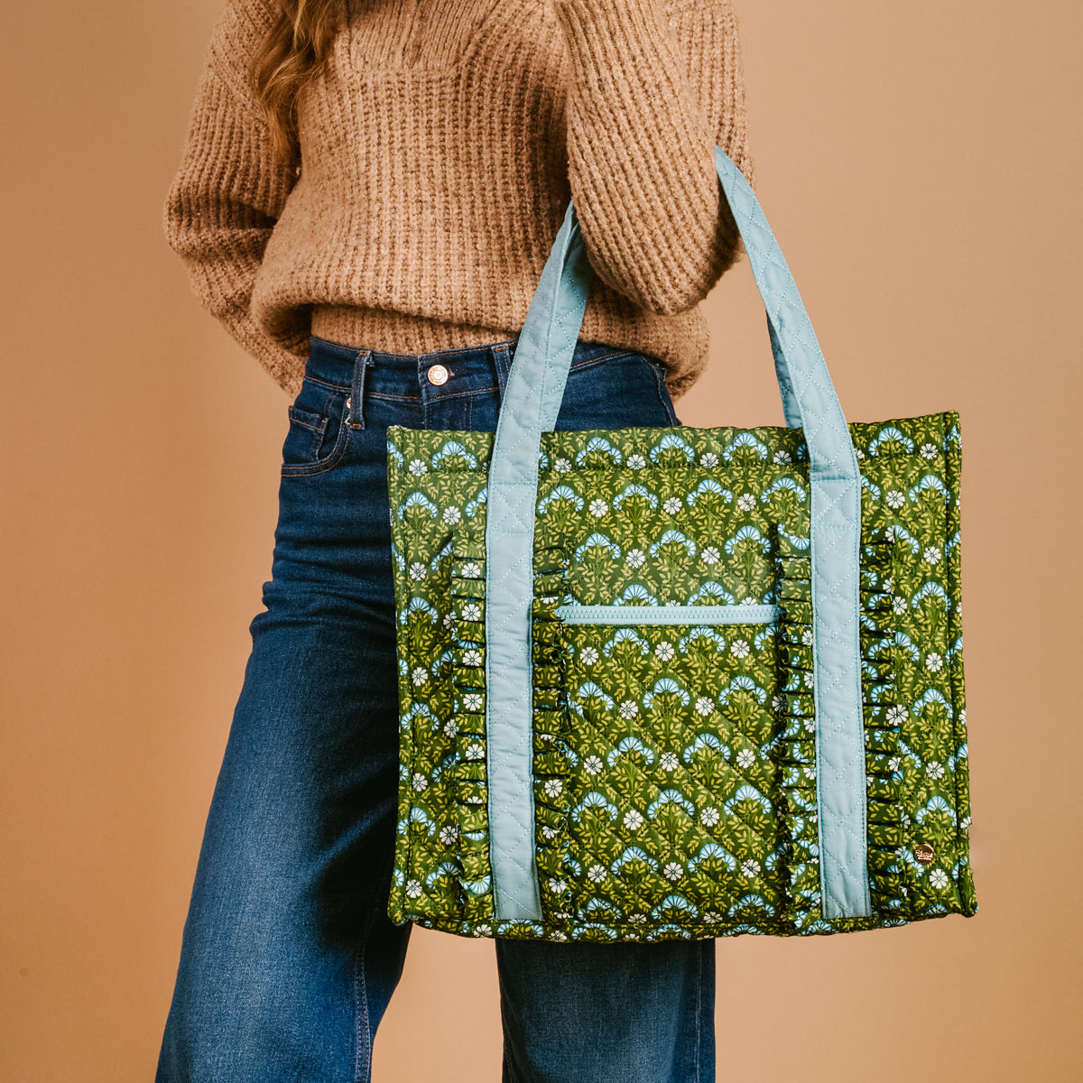 Everbloom Forest Green The Everyday Quilted Tote Bag – The Darling