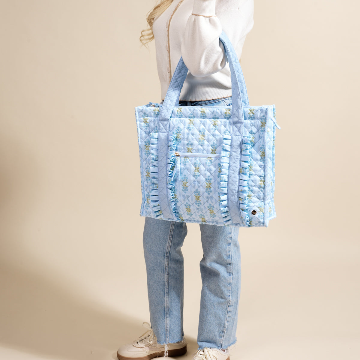 Oh So Fancy Blue The Everyday Quilted Tote Bag