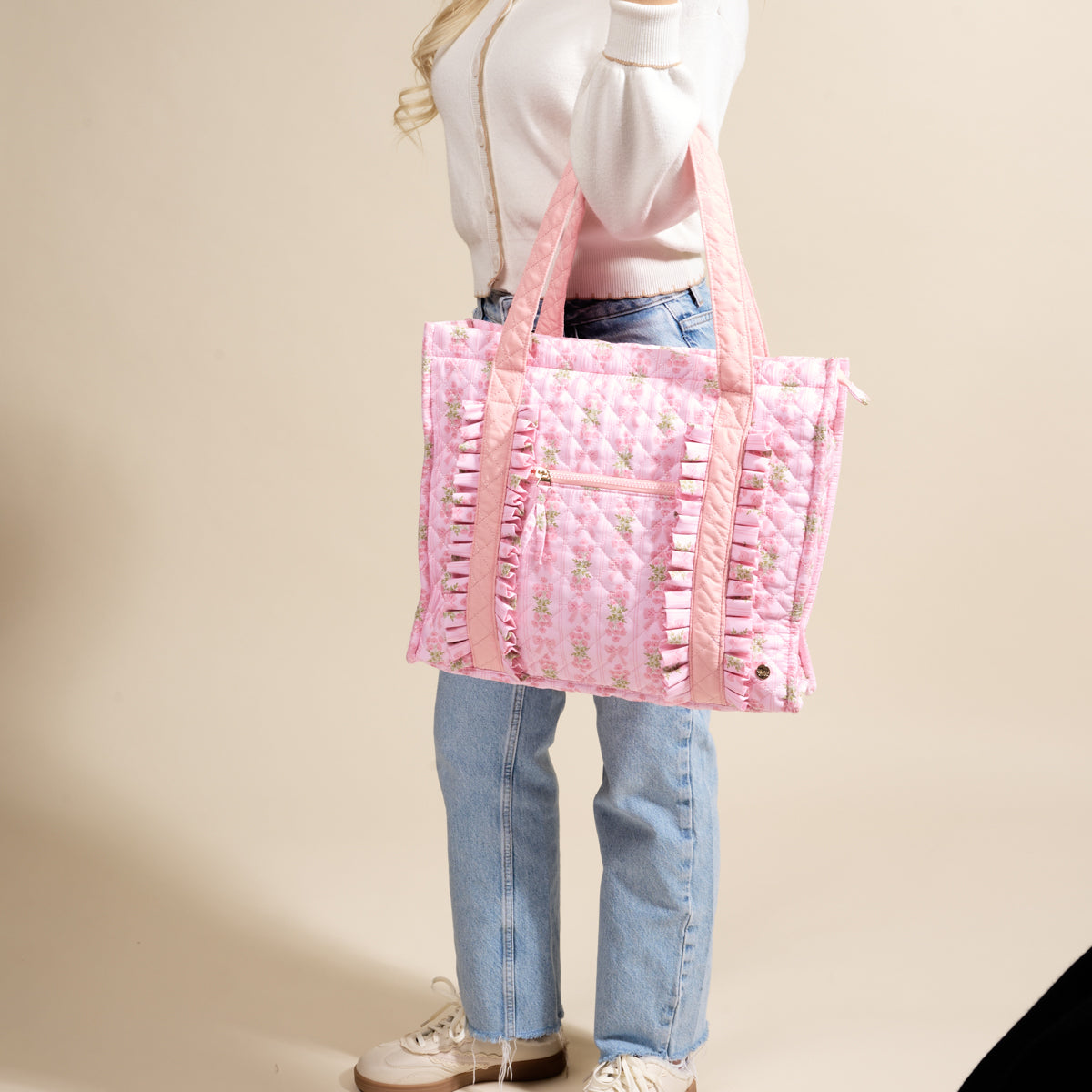 Oh So Fancy Pink The Everyday Quilted Tote Bag