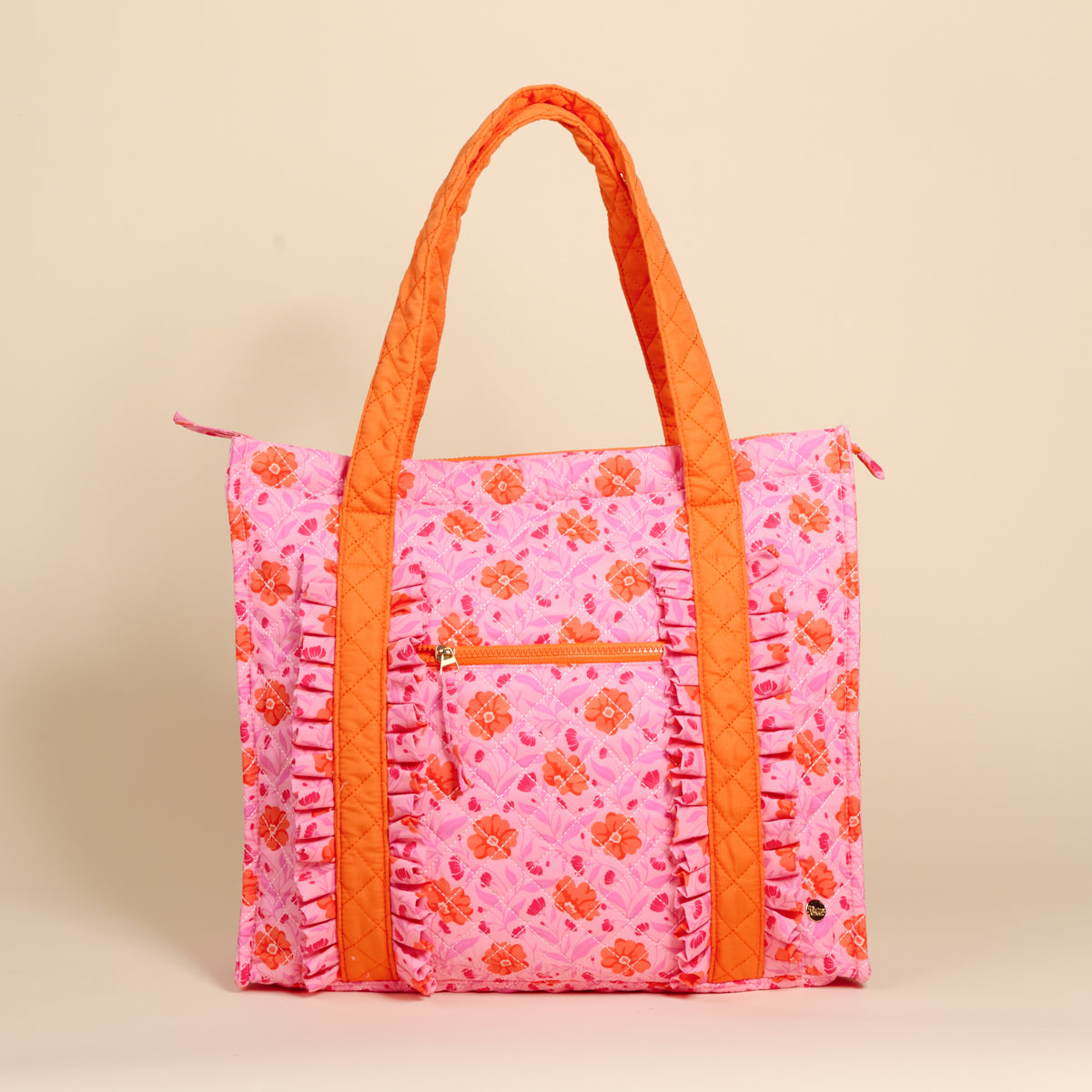 Poppin' Petals Hot Pink The Everyday Quilted Tote Bag