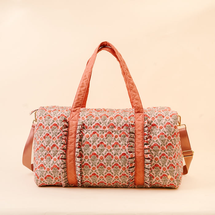 Everbloom Dusty Rose On-the-Go Quilted Weekender Bag