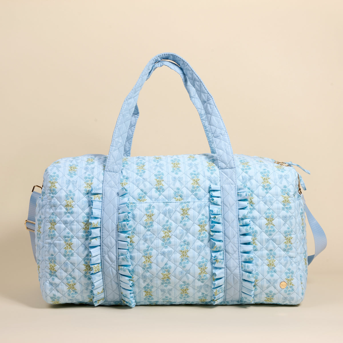 Oh So Fancy Blue On-the-Go Quilted Weekender Bag