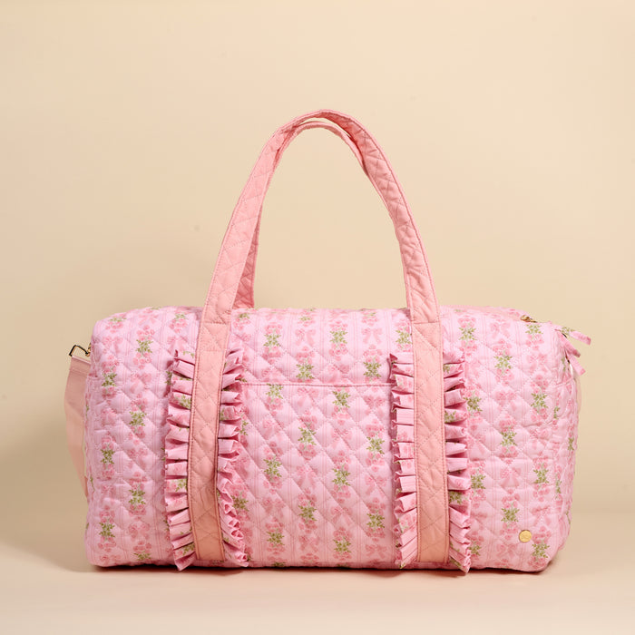 Oh So Fancy Pink On-the-Go Quilted Weekender Bag