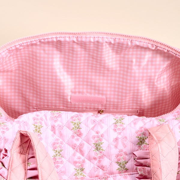 Oh So Fancy Pink On-the-Go Quilted Weekender Bag