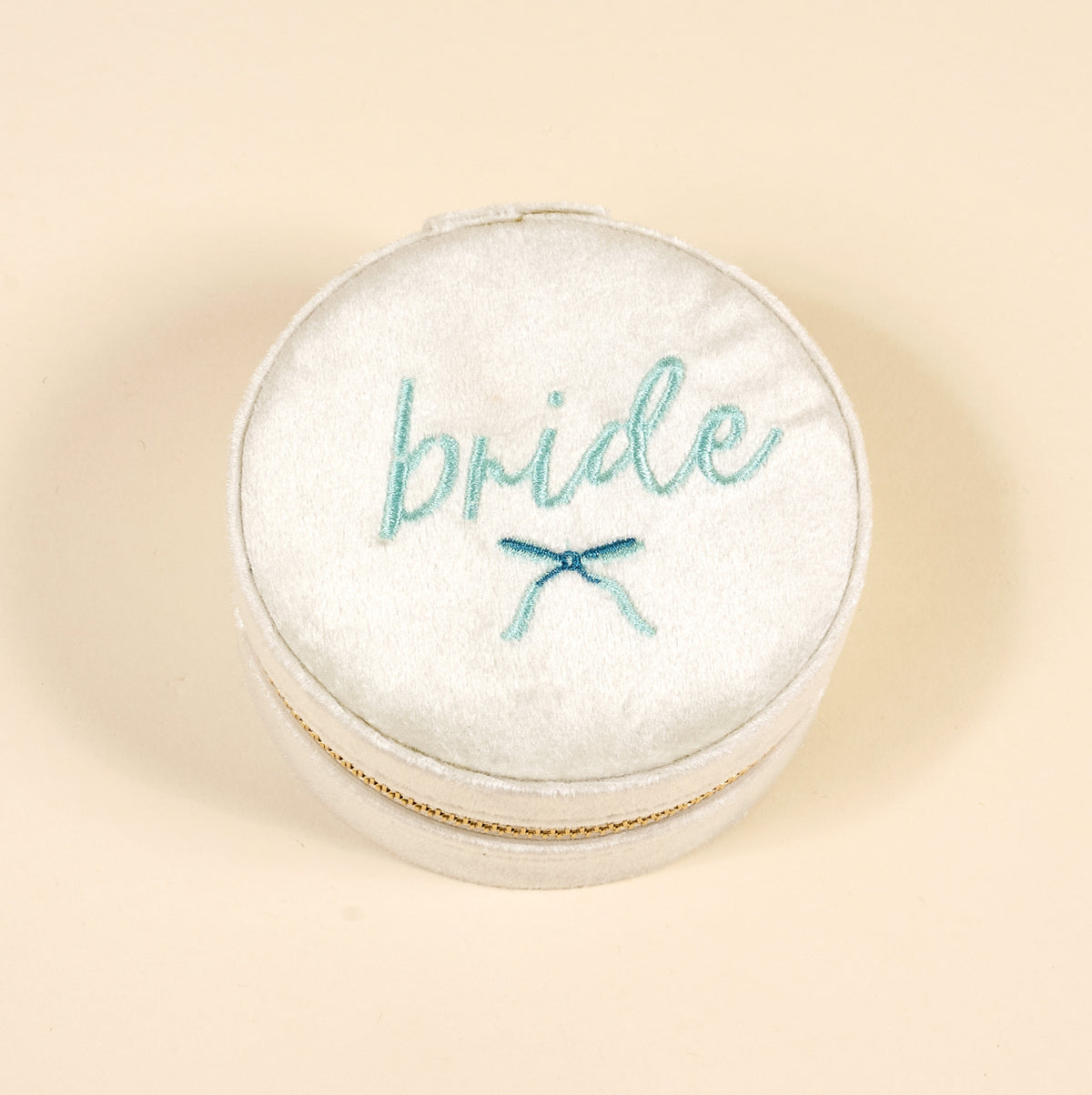 Bride Round Velvet Jewelry Case