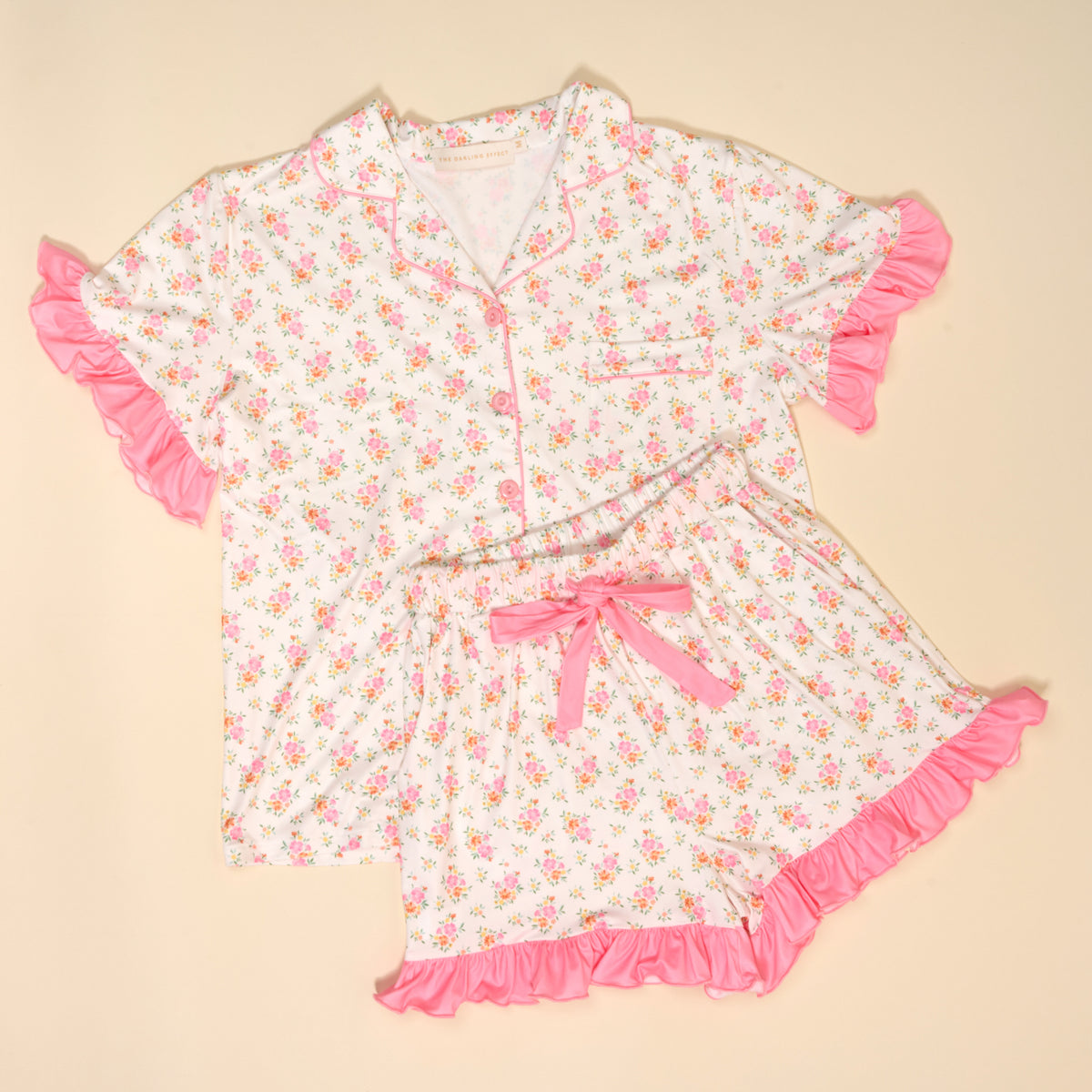 Endless Daydream Cream Slumber Party Pajama Shorts Set