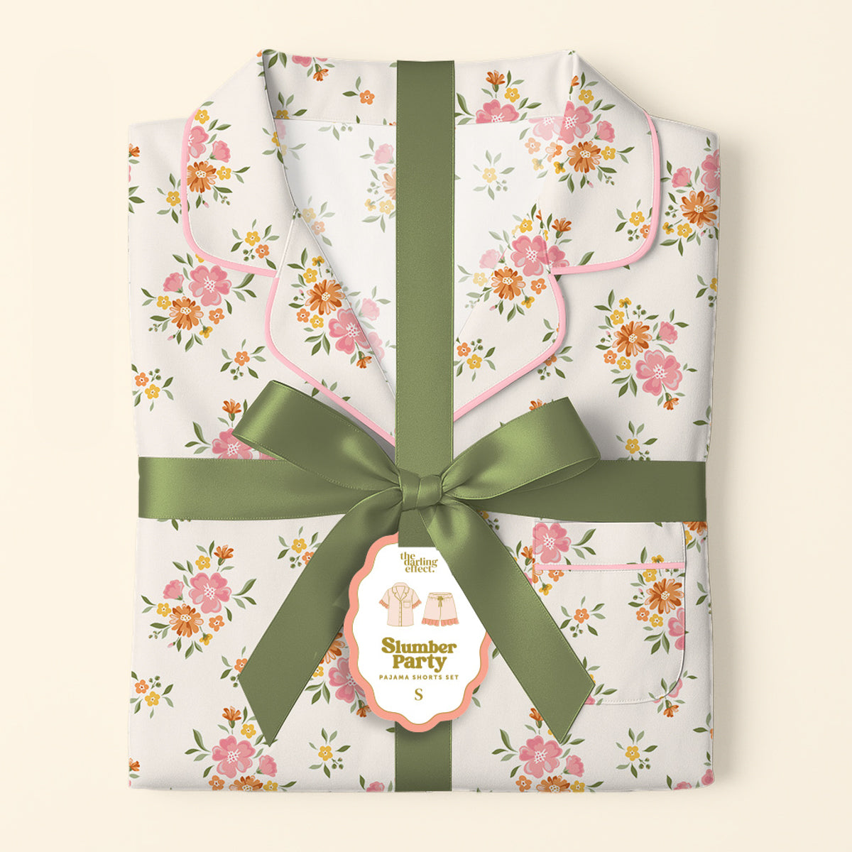 Endless Daydream Cream Slumber Party Pajama Shorts Set