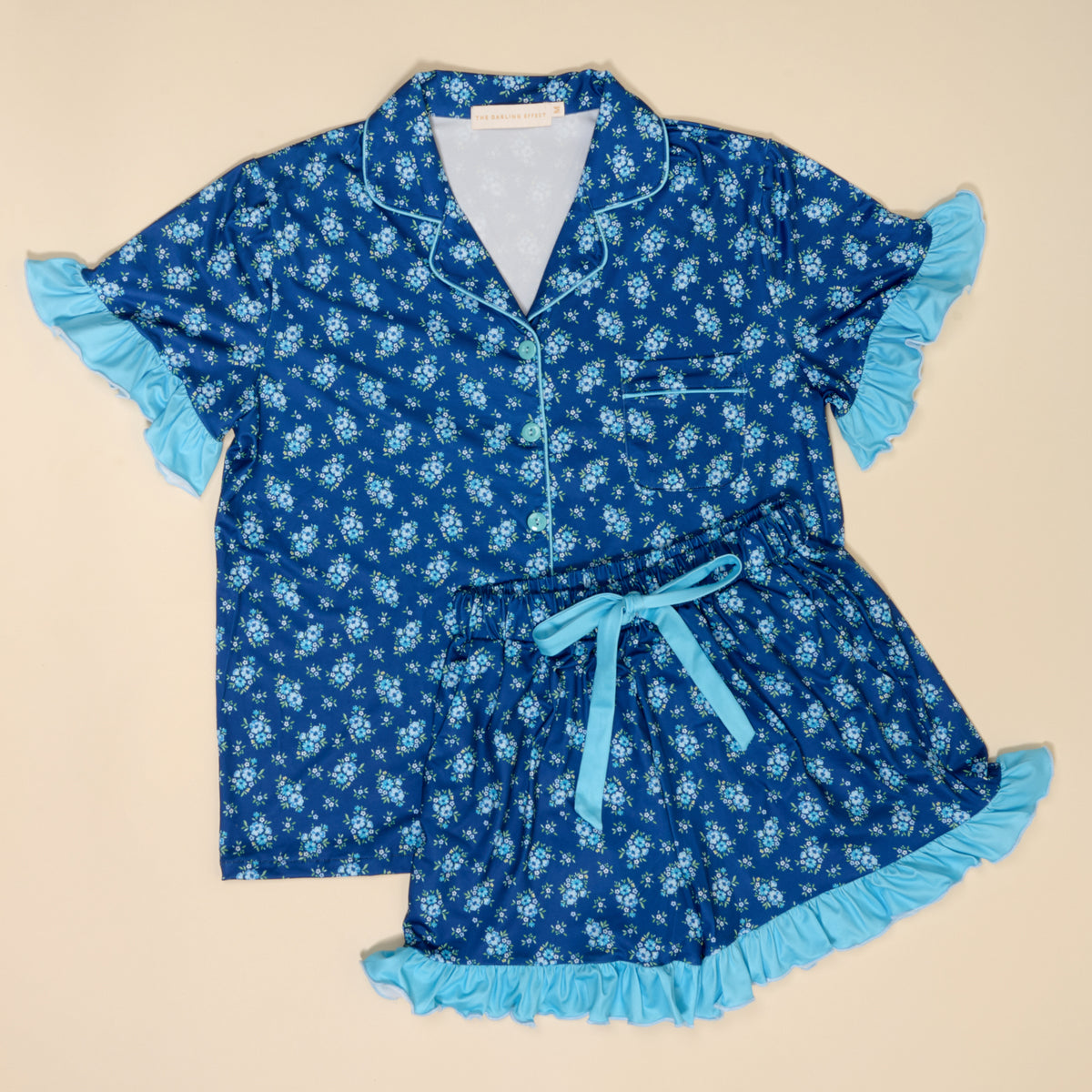 Endless Daydream Navy Slumber Party Pajama Shorts Set