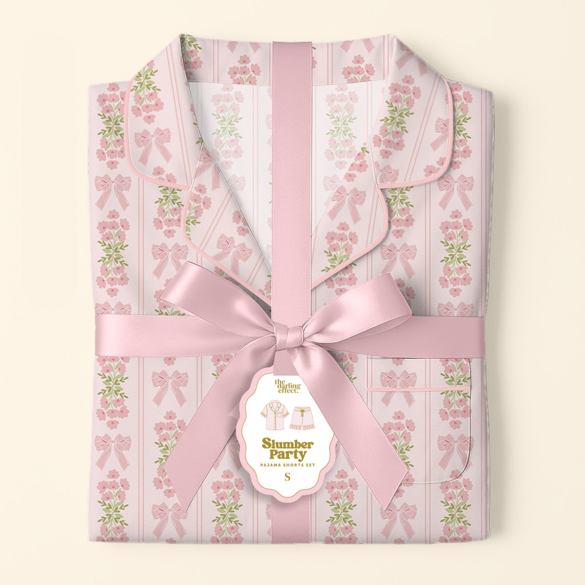 Oh So Fancy Pink Slumber Party Pajama Shorts Set