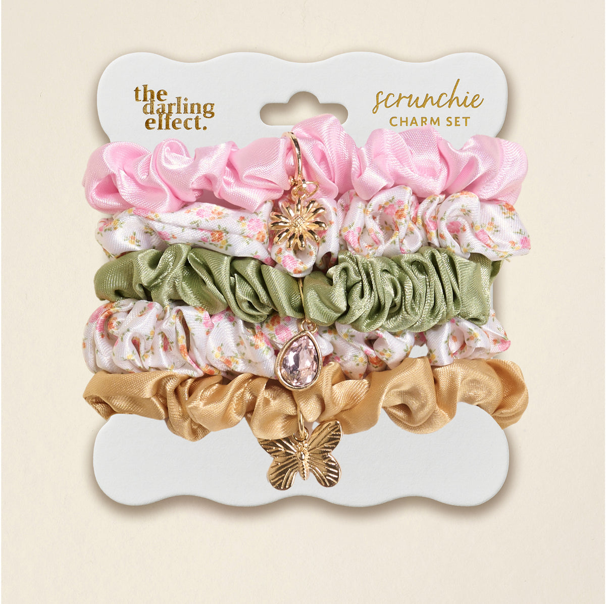 Endless Daydream Cream Scrunchie Charm Set