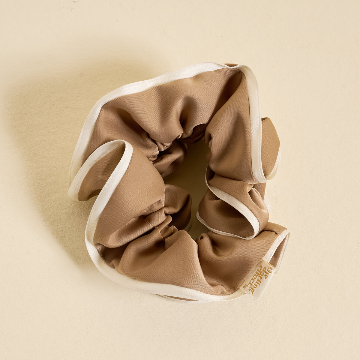 Beige Ruffle Up Scrunchie