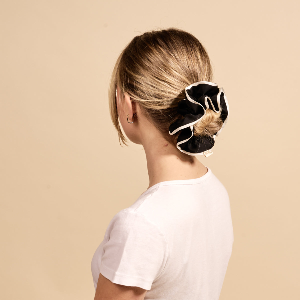 Black Ruffle Up Scrunchie